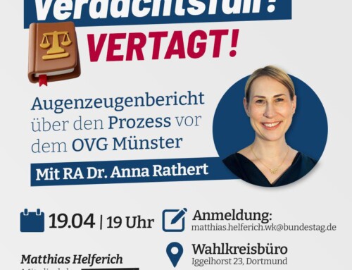 +++ Vortragsabend mit Dr. Anna Rathert: Verdachtsfall? Vertagt! +++