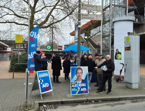 +++ Wahlkampfstände und Flyer-Verteilung in Scharnhorst +++